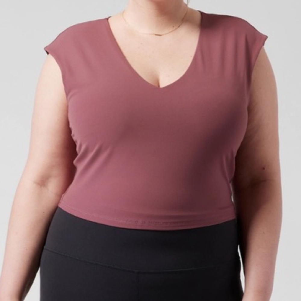 ATHLETA Women’s Plus Size Vita Free Cropped Tee 3X